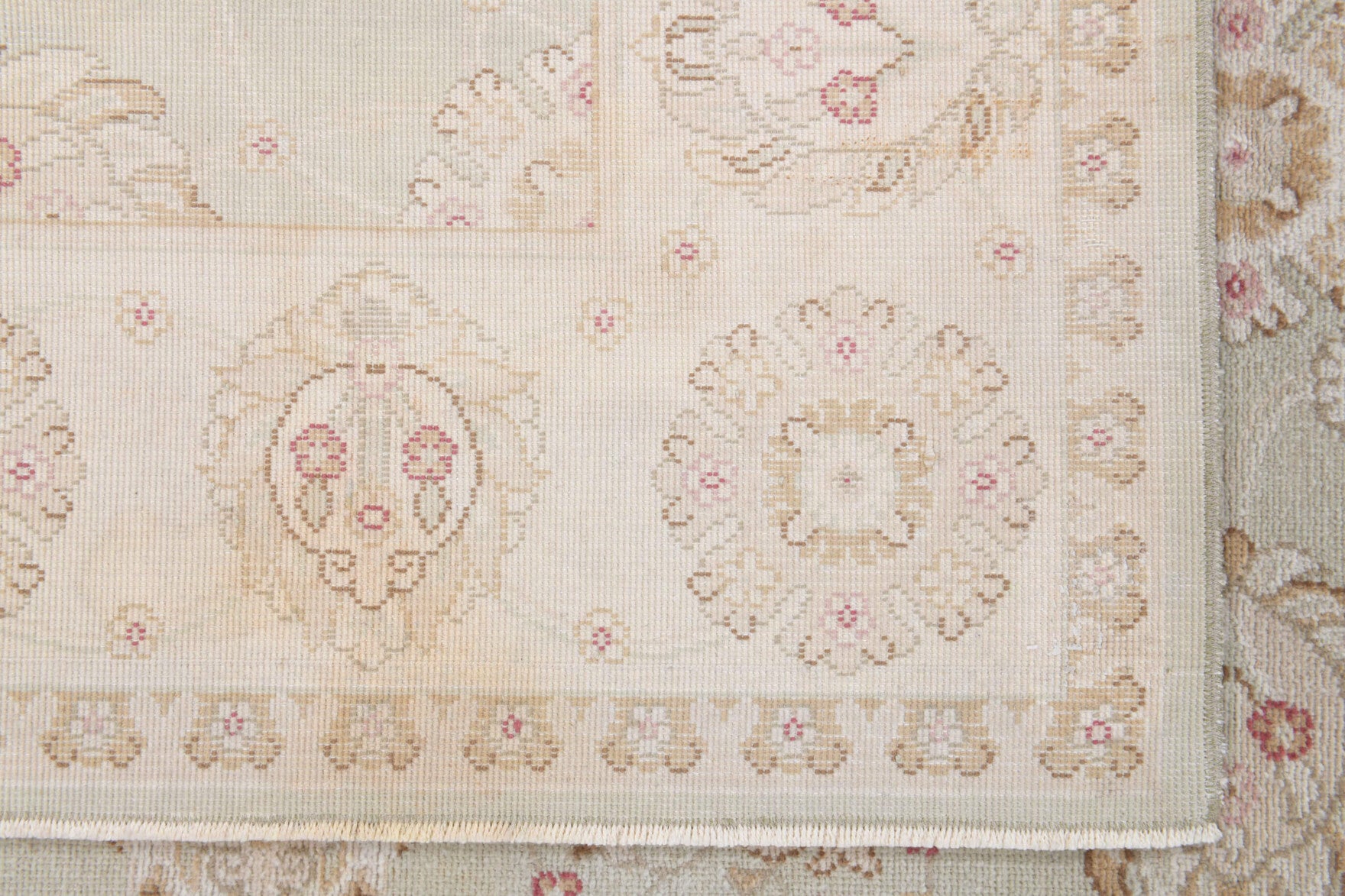 Handmade wool rug from Anatolia, Turkey – Bohemian Neutral Handmade Vintage Rug 3'5" x 7'7"
