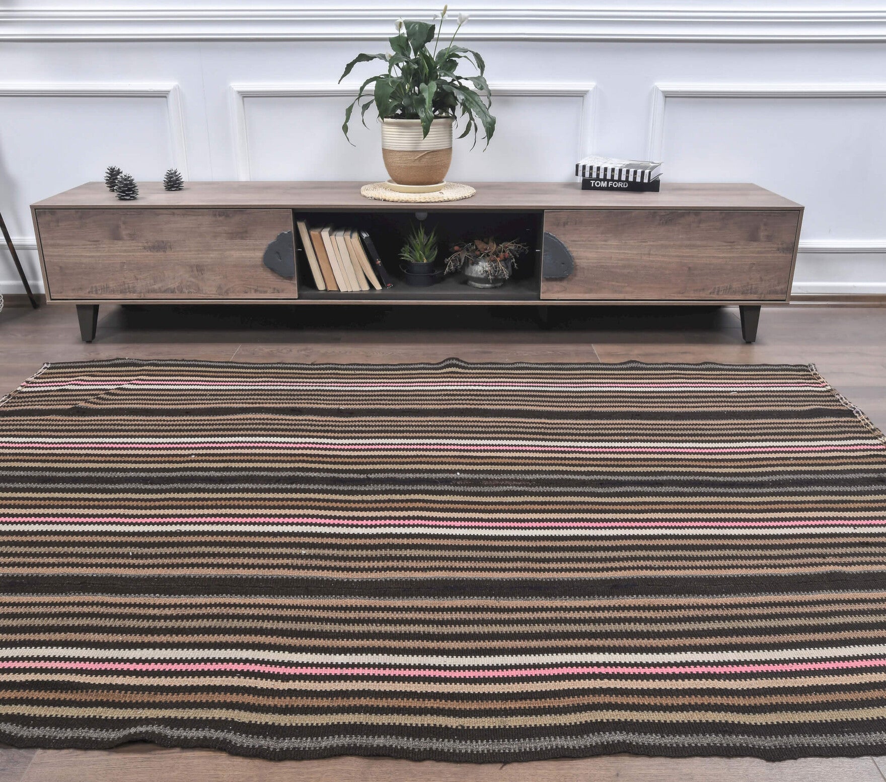 Hayley - Black Vintage Kilim Rug