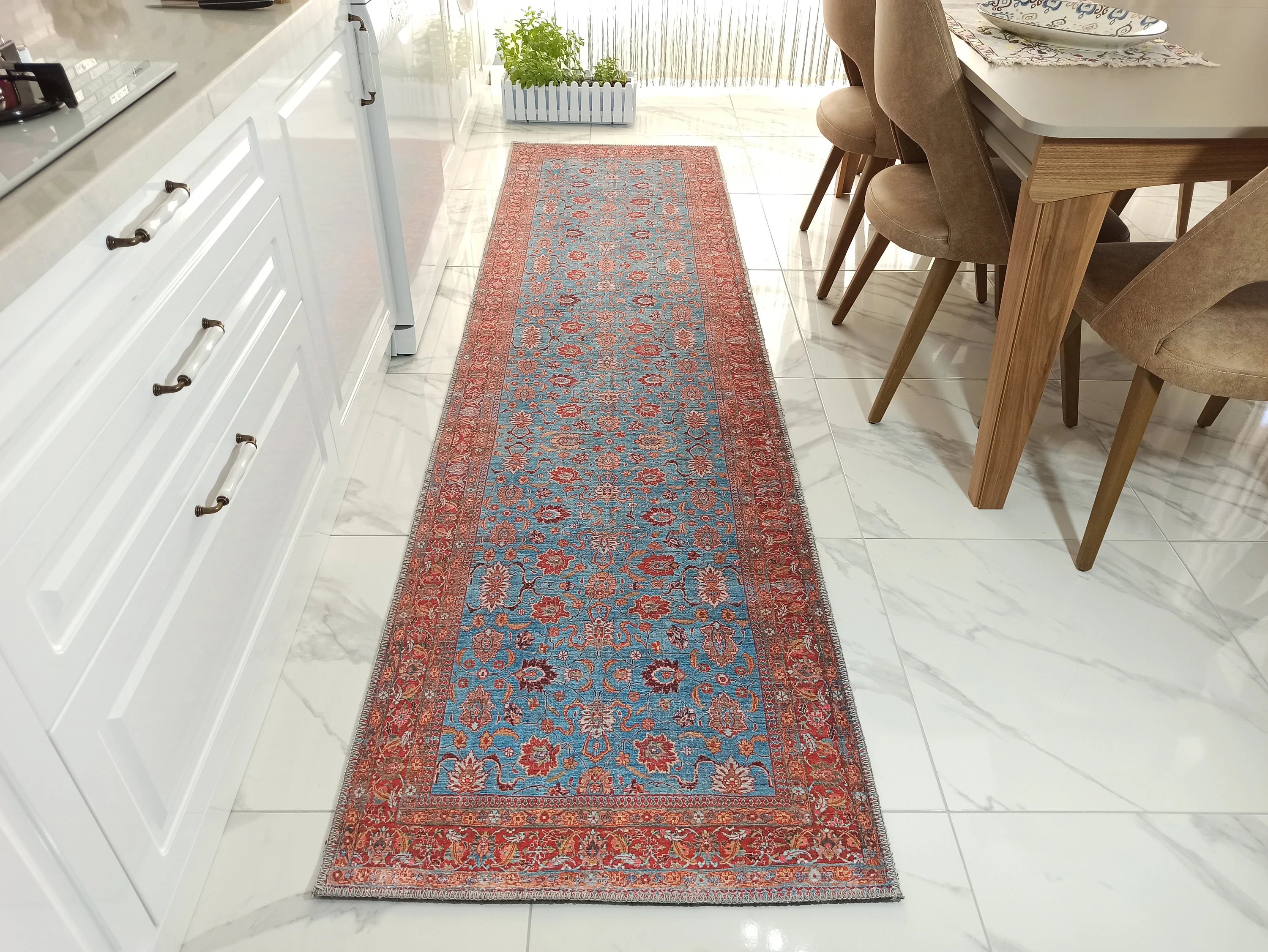 Zara Rug Persian Teal Red Rug Floral Rug