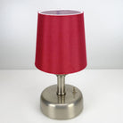 8-inch Vintage Silver Cordless LED Table Lamp