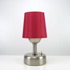 8-inch Vintage Silver Cordless LED Table Lamp