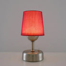 8-inch Vintage Silver Cordless LED Table Lamp