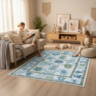 Alienore Green Blue Modern Oushak Rug