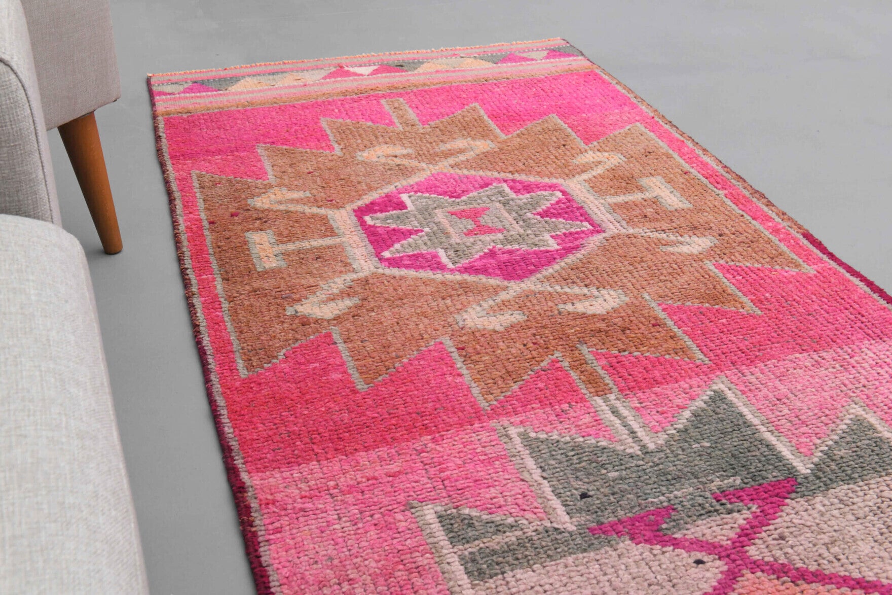 Oushak Vintage Runner Rug