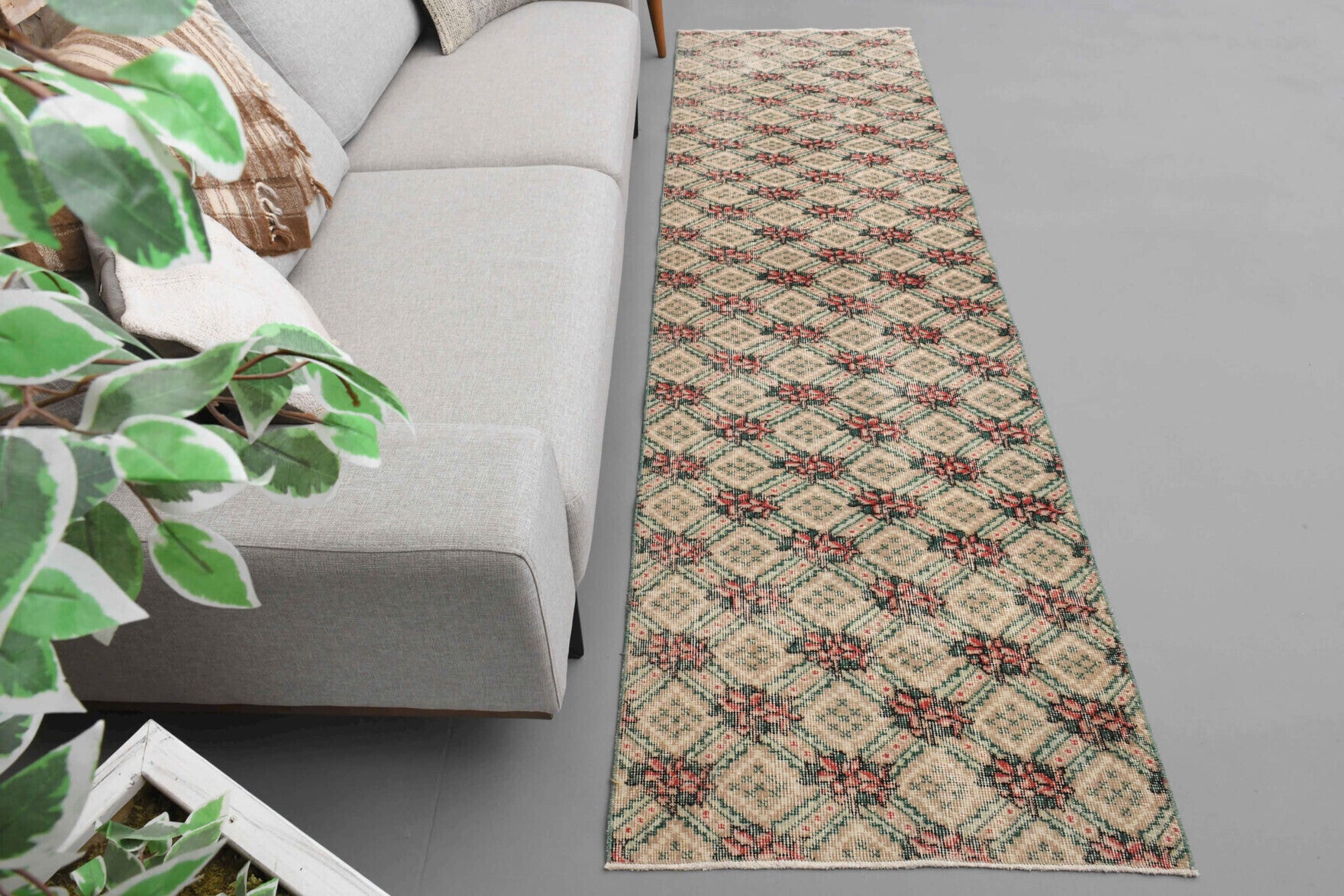Vintage Oushak Runner Rug