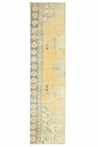 2x8 Mustard Oushak Narrow Runner Rug