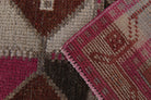 Hand-crafted Anatolian vintage runner Mehgonca in wool, 1970s