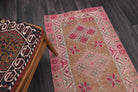 Authentic Anatolian vintage runner rug (1970s) with ikat design – one-of-a-kind at Fame Rugs