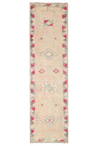 Soft Pink Oushak Runner Rug