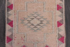 Soft Pink Oushak Runner Rug