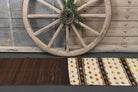 Sebefruz runner: 1960s handwoven flatweave Anatolian runner with ikat motifs