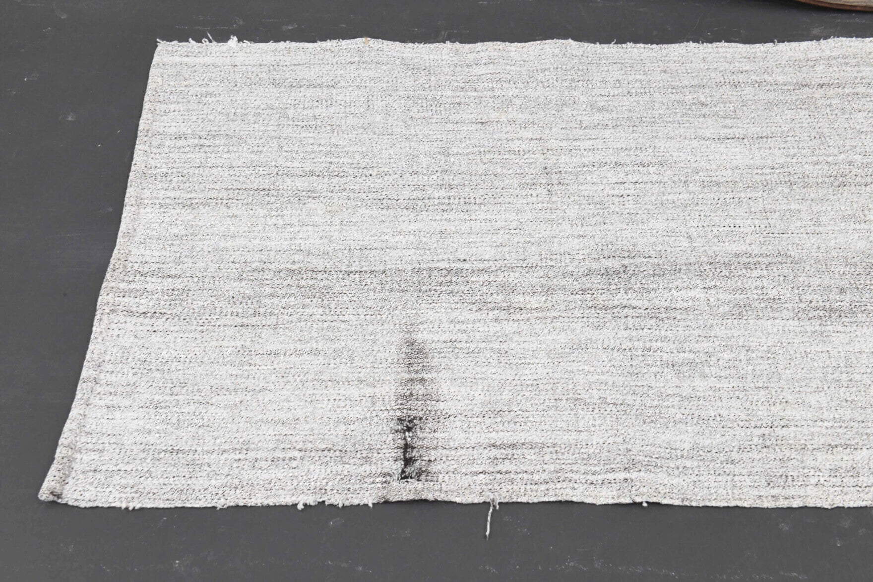 Gray Solid Vintage Kilim Rug