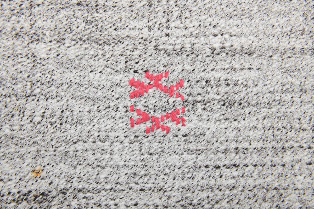 Gray Solid Vintage Kilim Rug