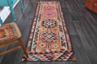 Aspendos - Hand-Knotted Flatweave Vintage Runner Rug
