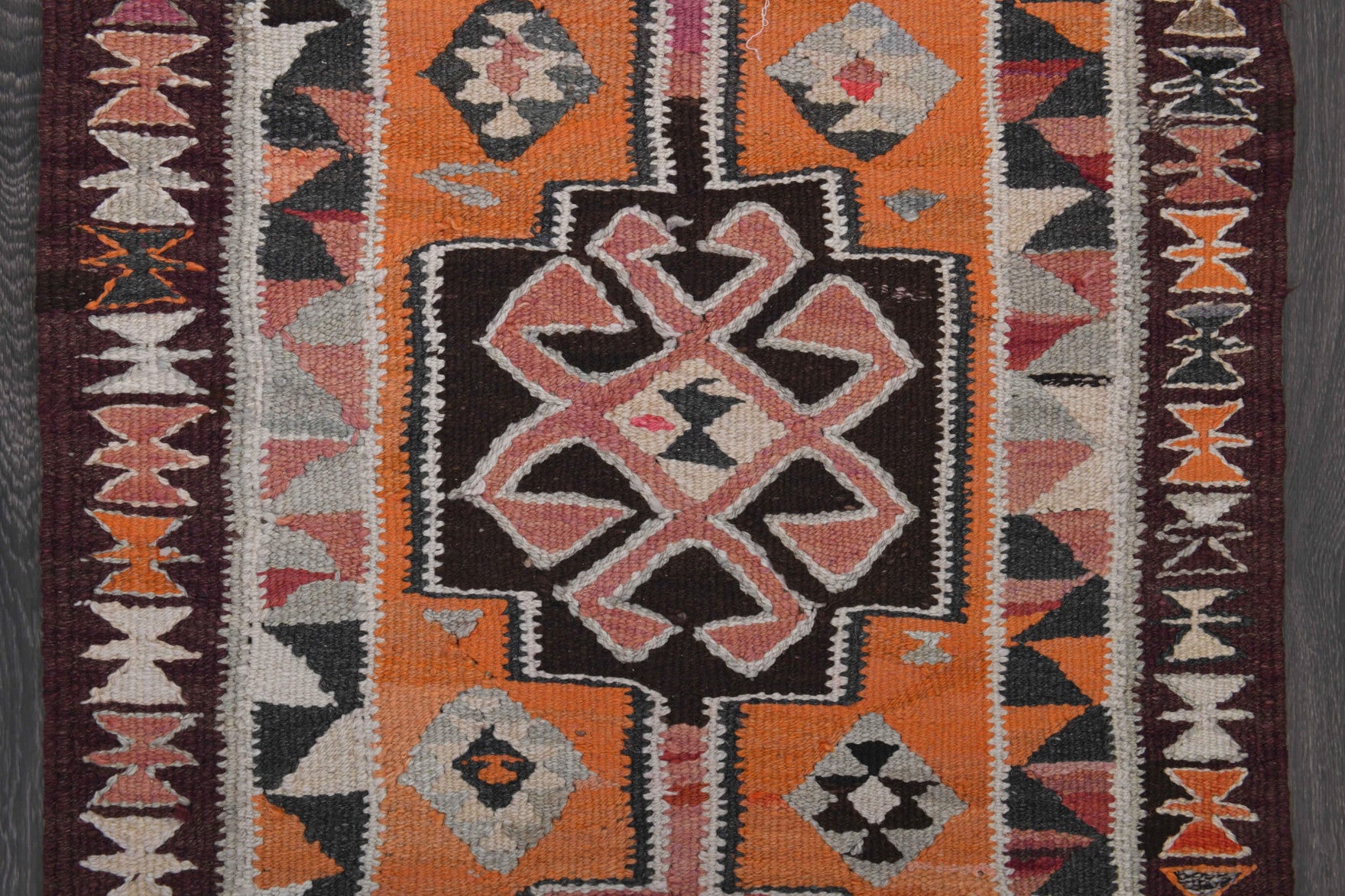 Aspendos - Hand-Knotted Flatweave Vintage Runner Rug