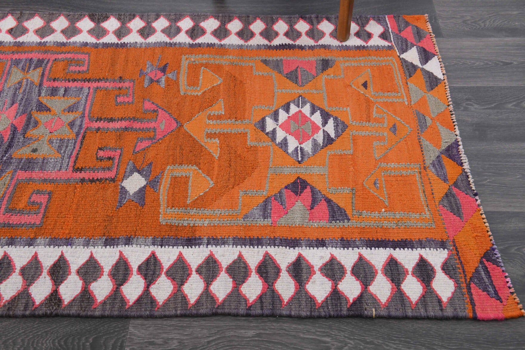 Pumpnkin Orange - Genuine Vintage Runner Rug
