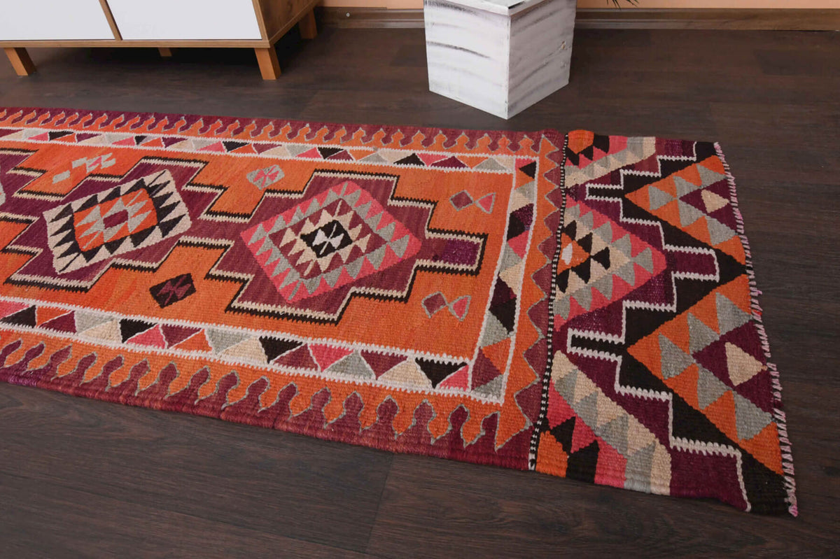 Vintage Turkish Kilim Runner Rug