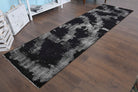 Distressed Black Anatolian  Runner Rug