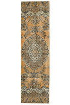 Orange Oriental Oushak Runner Rug