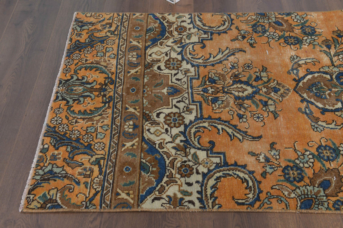 Orange Oriental Oushak Runner Rug