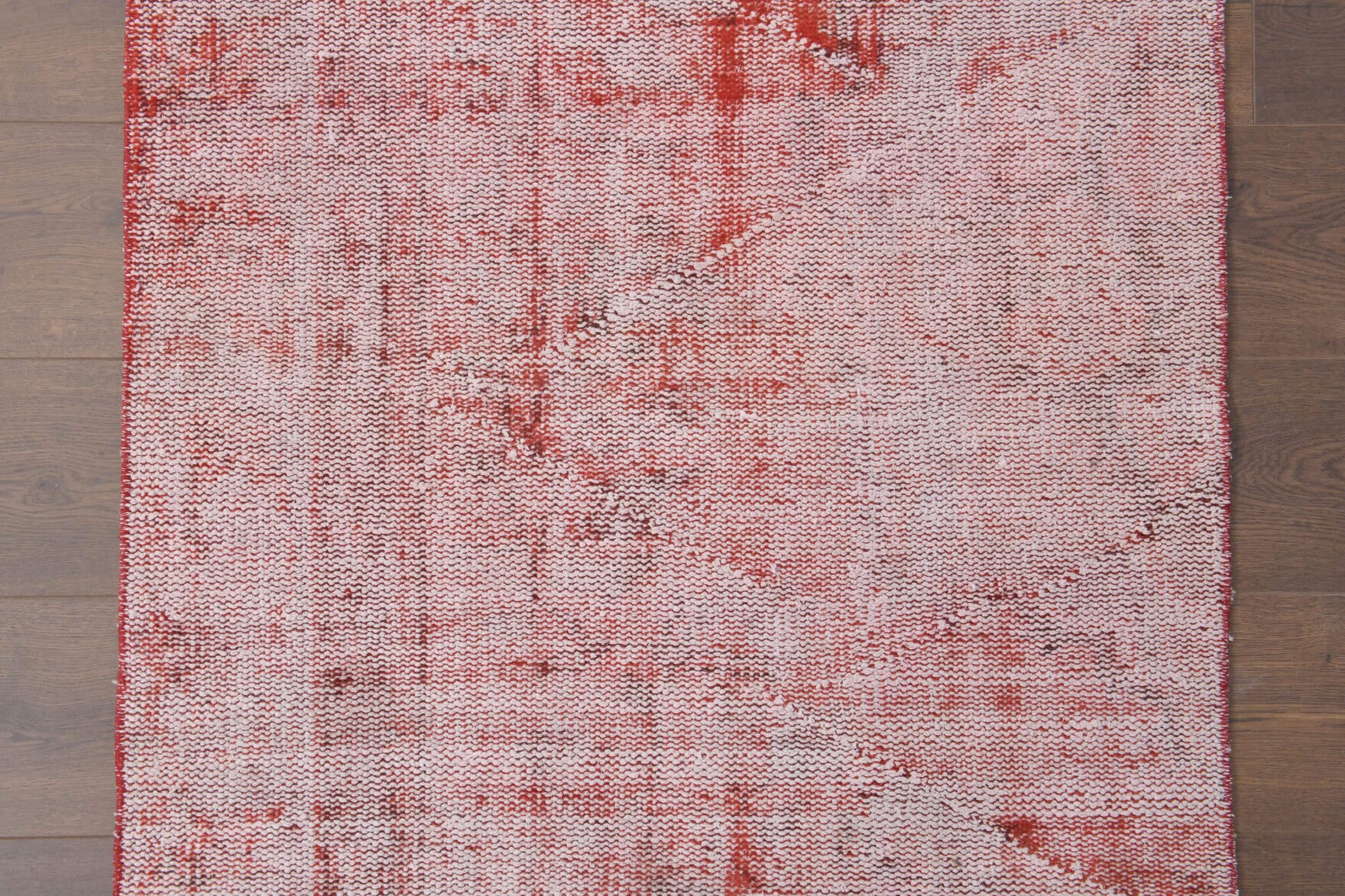 Distressed Red Vintage Anatolian Rug Runner