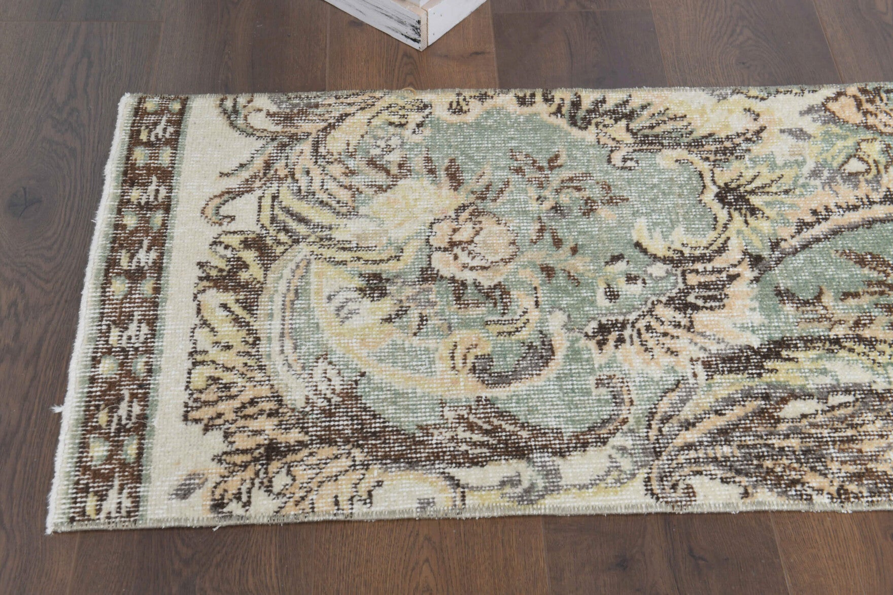 Floral Oushak Runner Rug