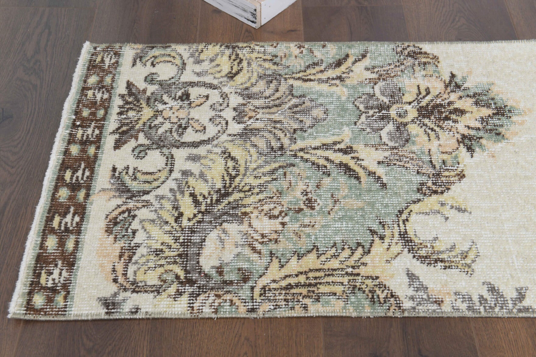 Floral Vintage Oushak Rug Runner
