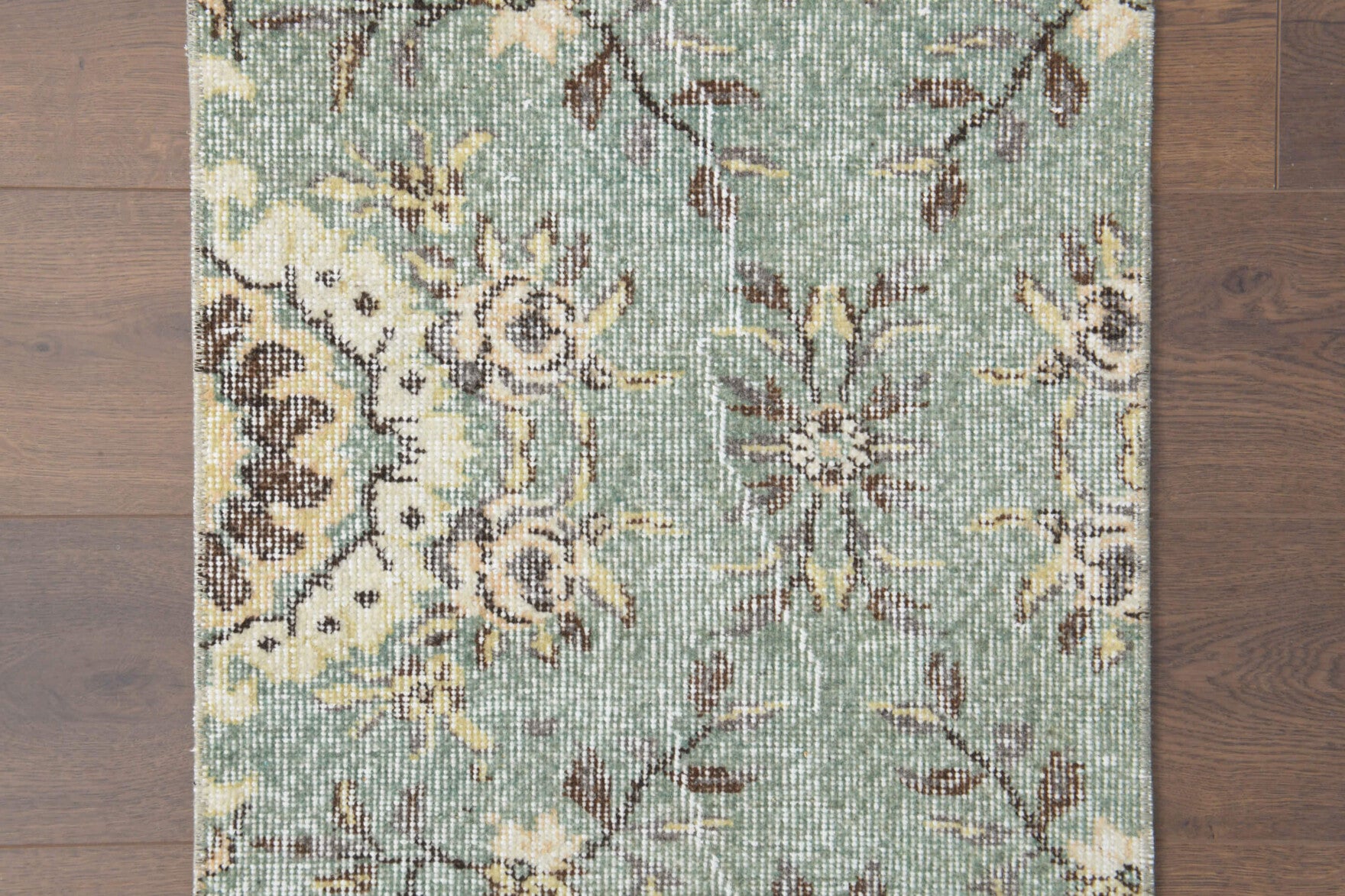 Floral Vintage Oushak Rug Runner