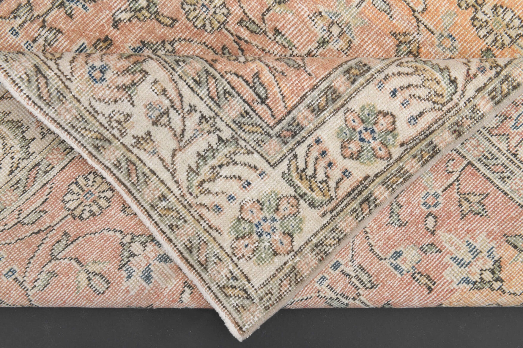 Floral Wide Runner Rug - 1970s