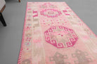 Handwoven Pink Runner of 1970s