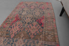 Faded Oushak Runner Rug