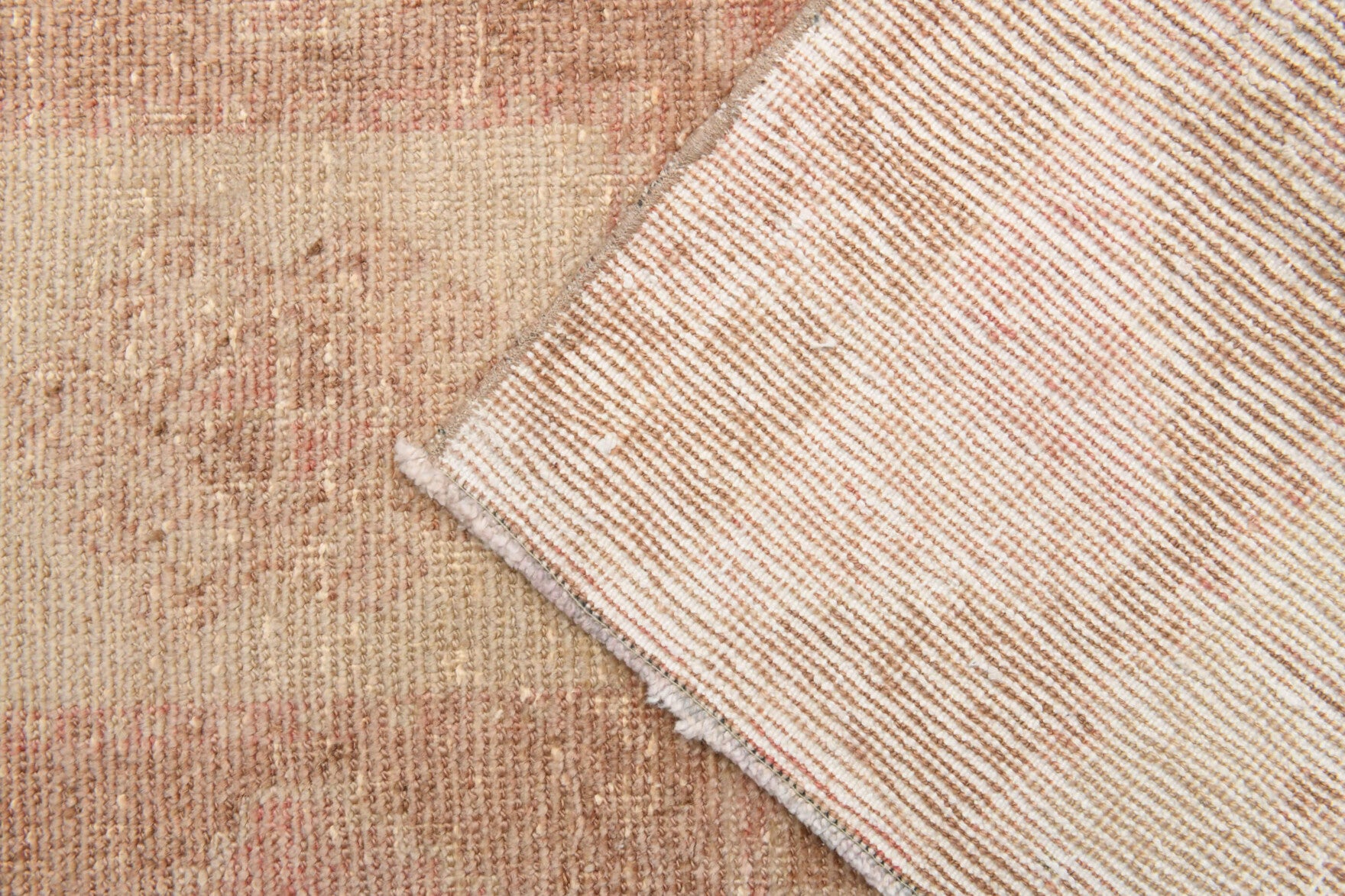 Pink Vintage Oushak Runner Rug