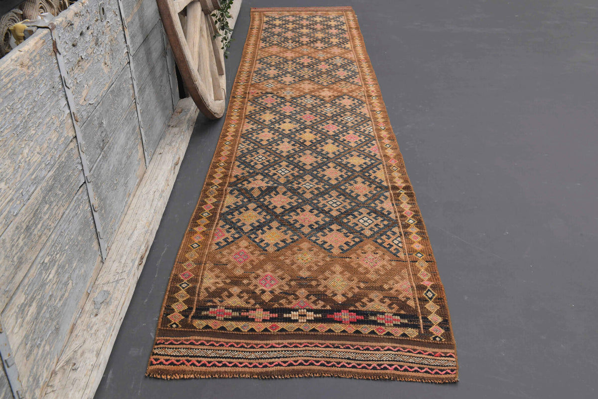 Vintage Ikat Hereke Runner Rug