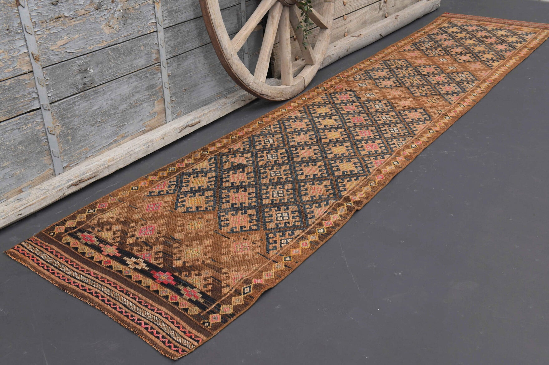 Vintage Ikat Hereke Runner Rug