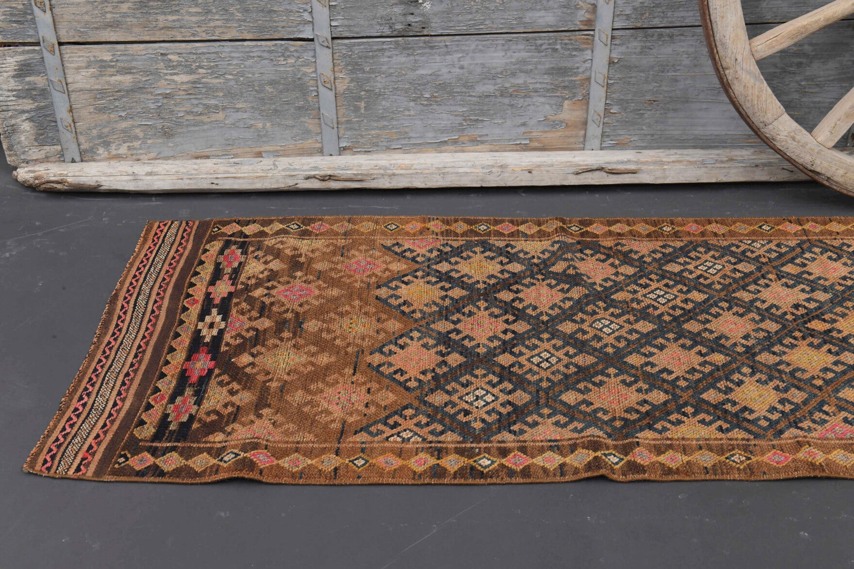 Vintage Ikat Hereke Runner Rug