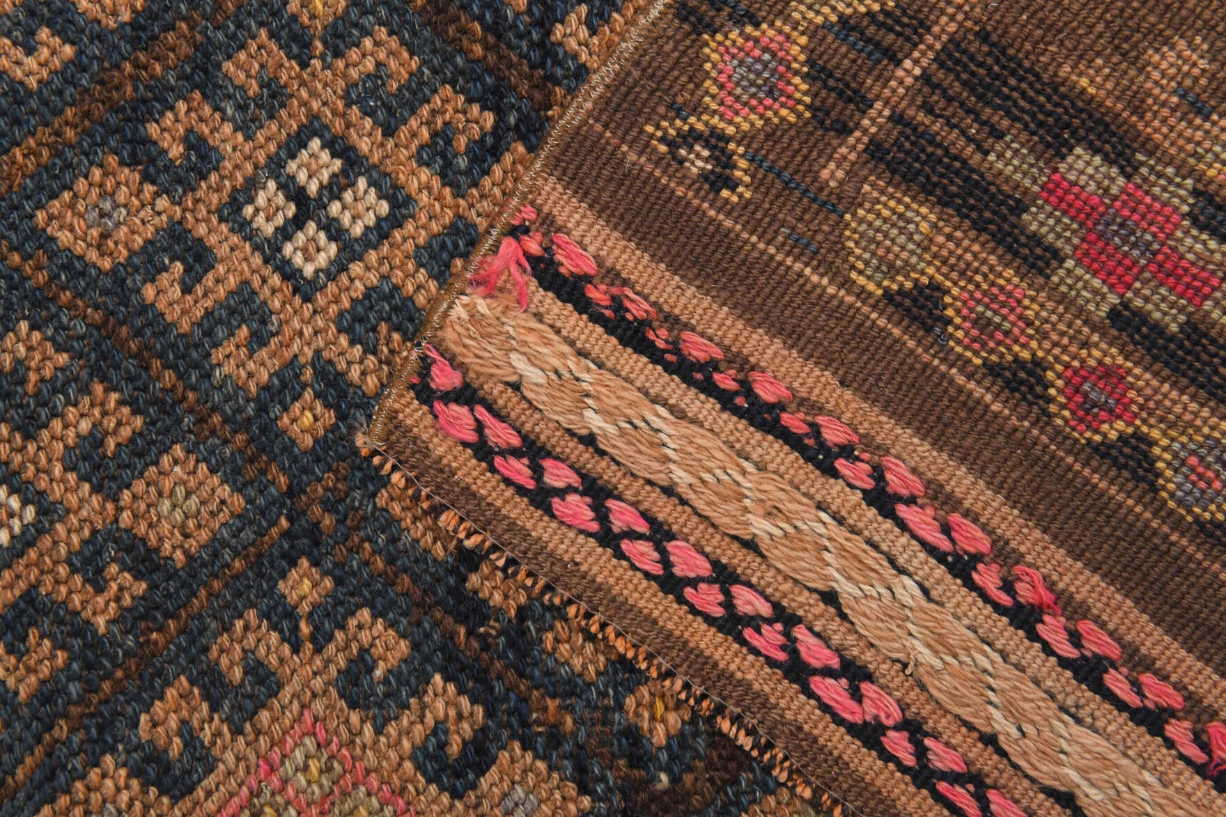 Vintage Ikat Hereke Runner Rug