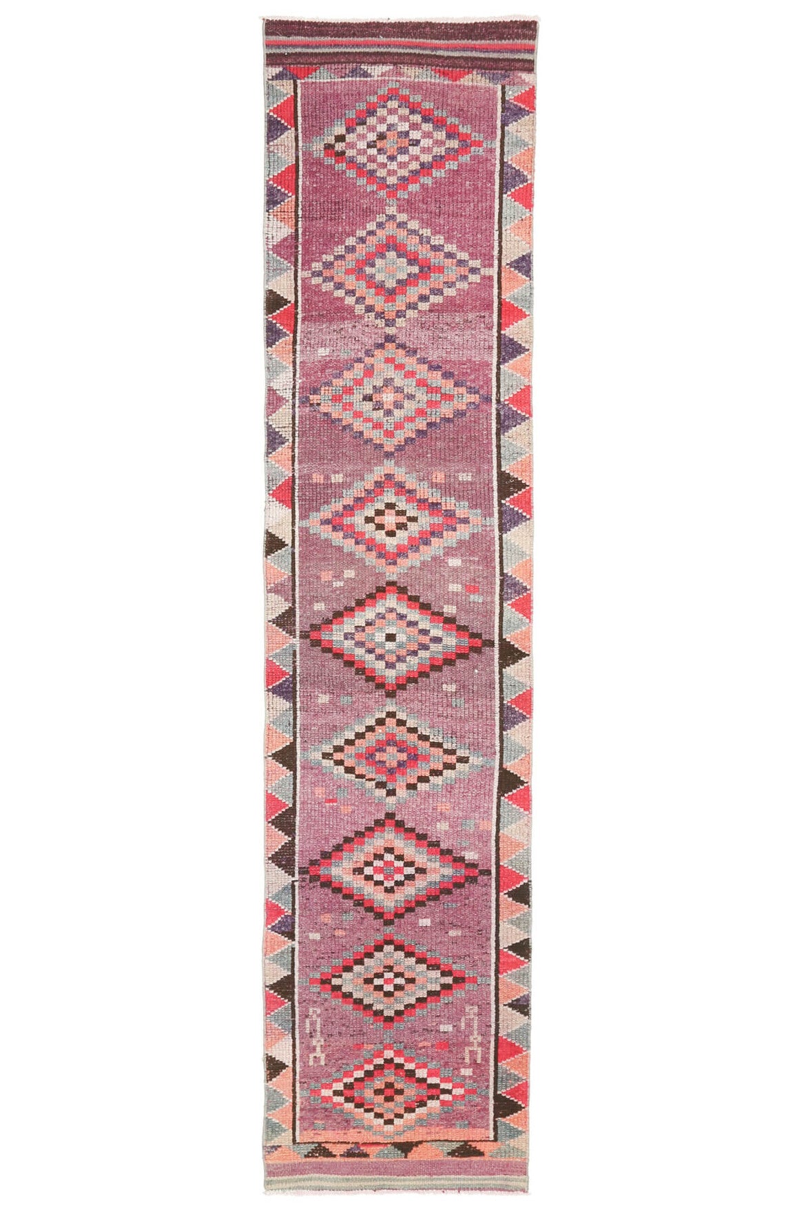 Purple Vintage Anatolian Runner Rug