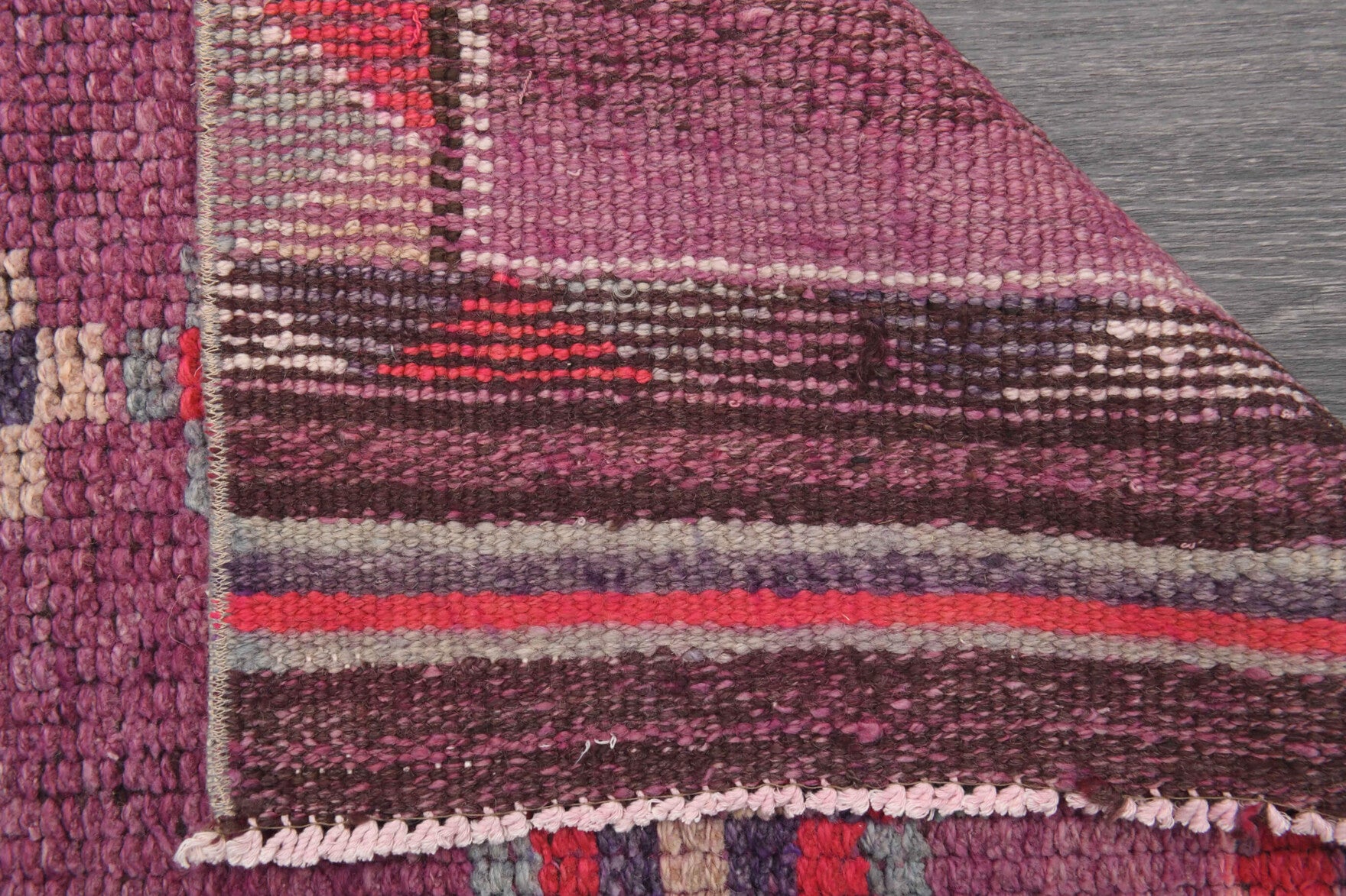 Purple Vintage Anatolian Runner Rug