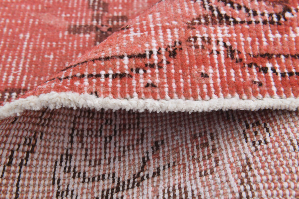 Red Vintage Floral Anatolian Runner Rug
