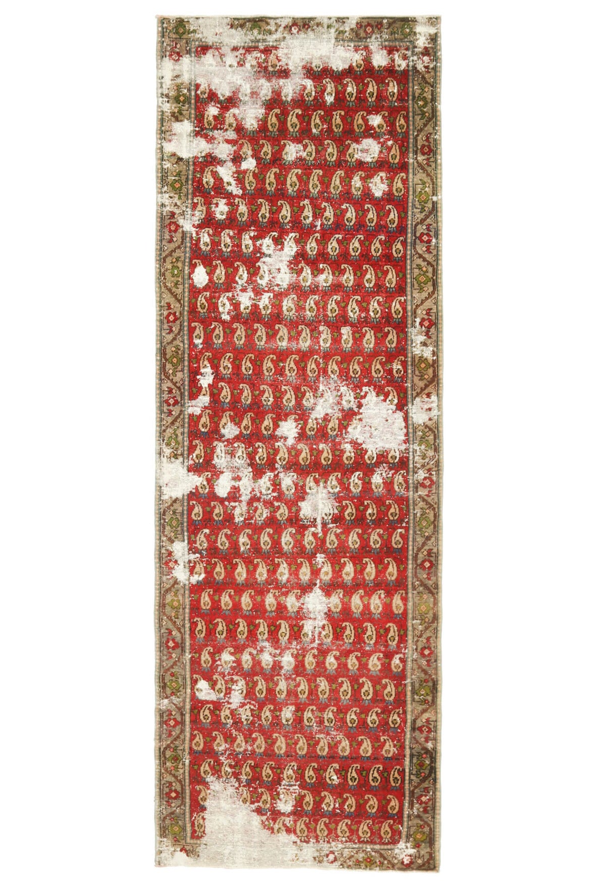 Vintage Red Hereke Runner Rug