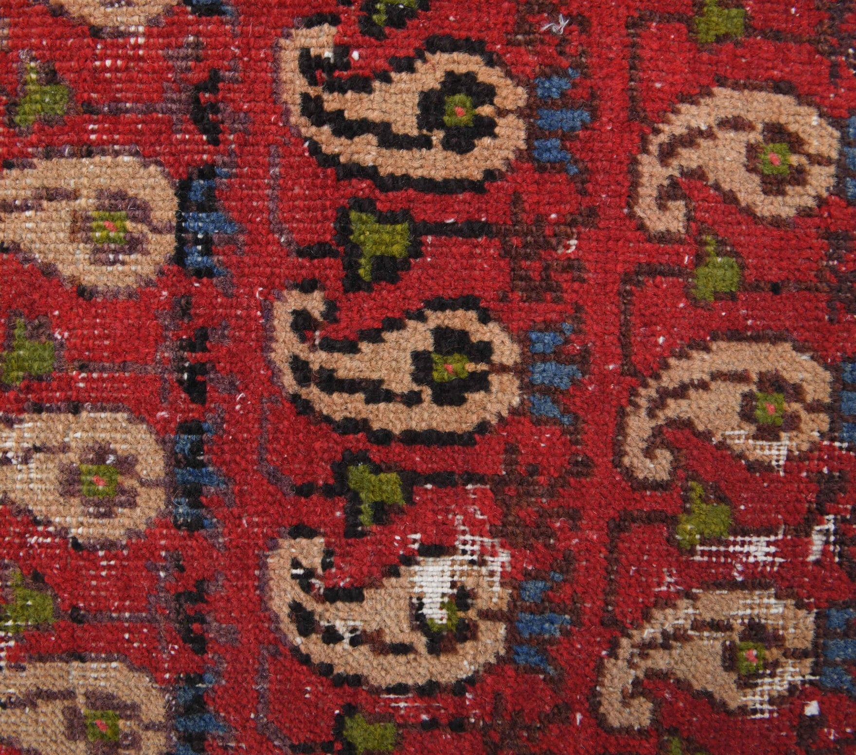 Vintage Red Hereke Runner Rug
