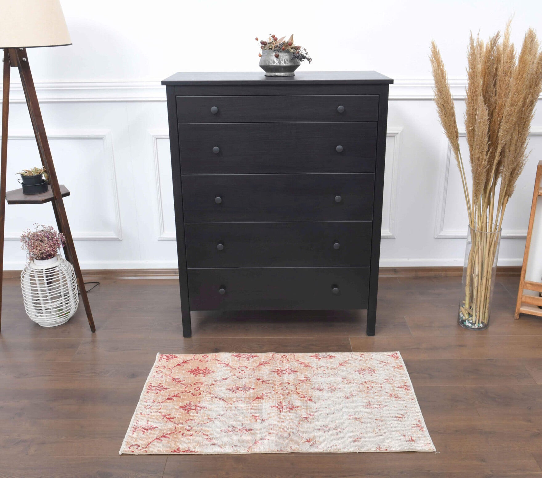 Handmade Vintage Oushak  Mat