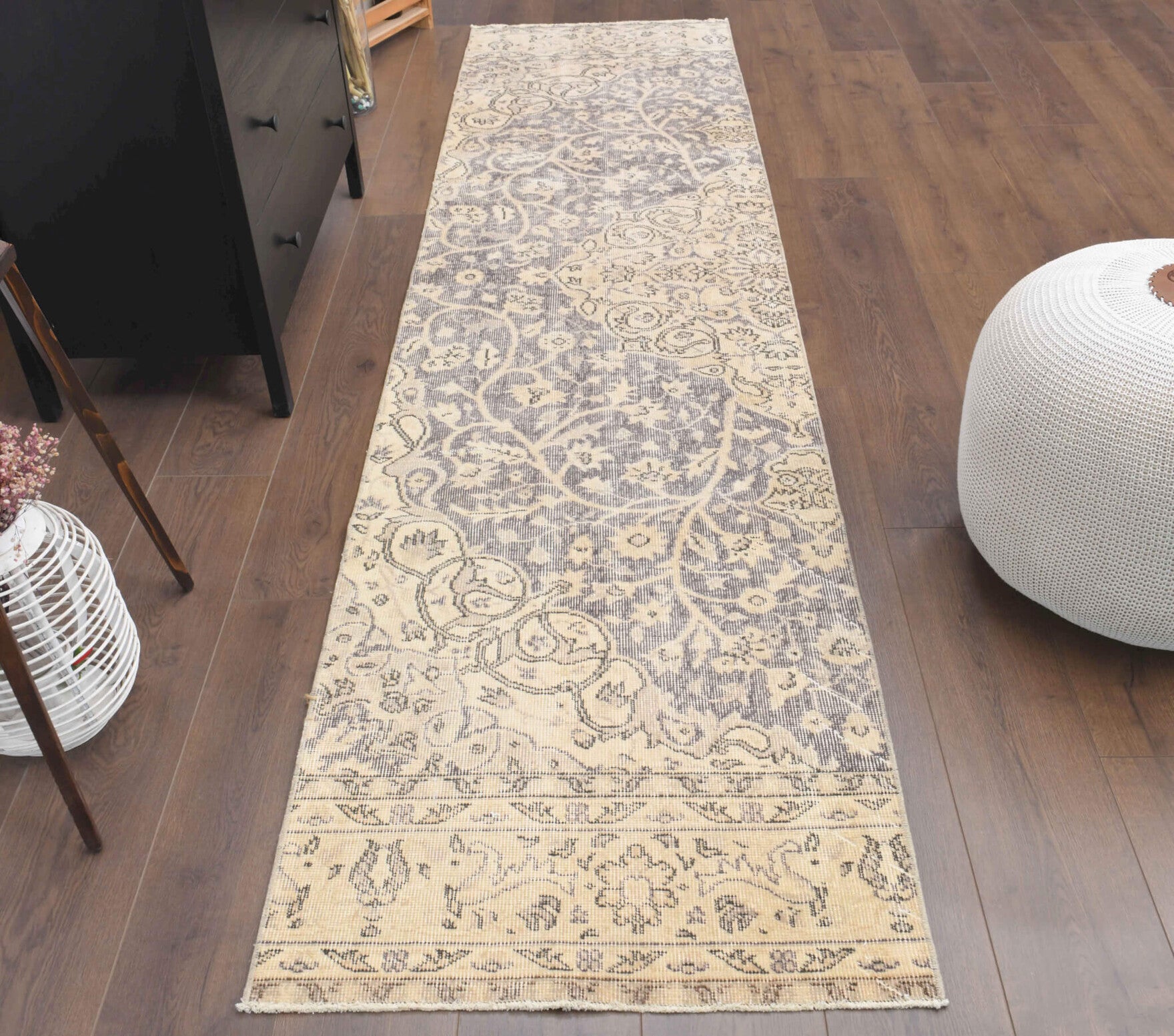 Vintage Oriental Oushak Runner Rug