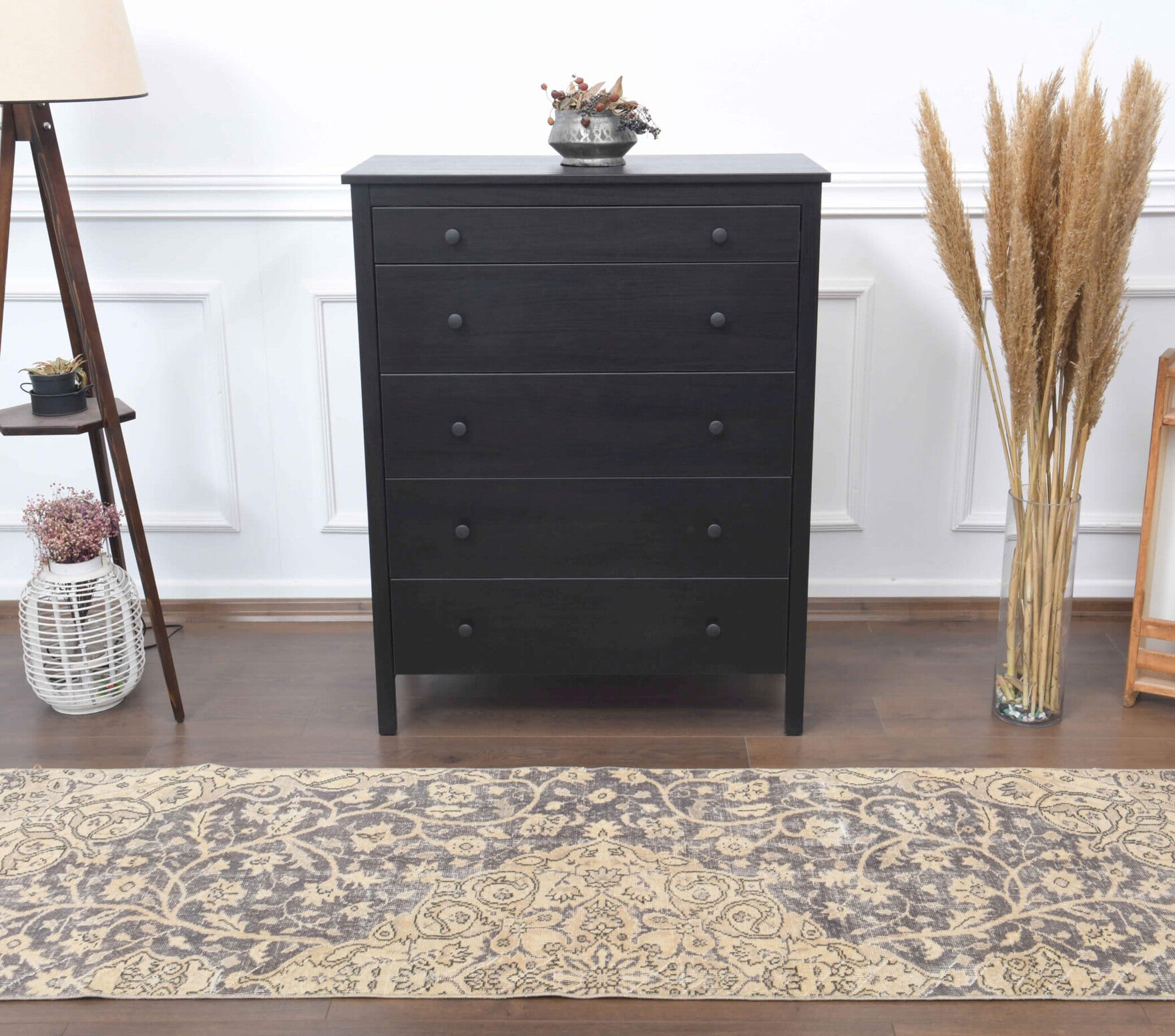 Vintage Oriental Oushak Runner Rug
