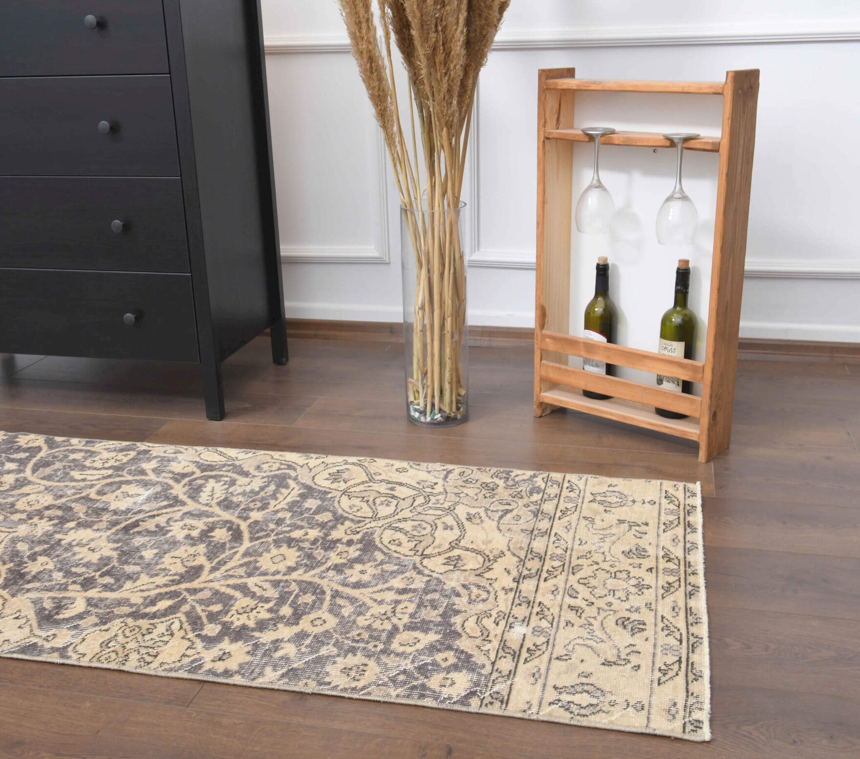 Vintage Oriental Oushak Runner Rug