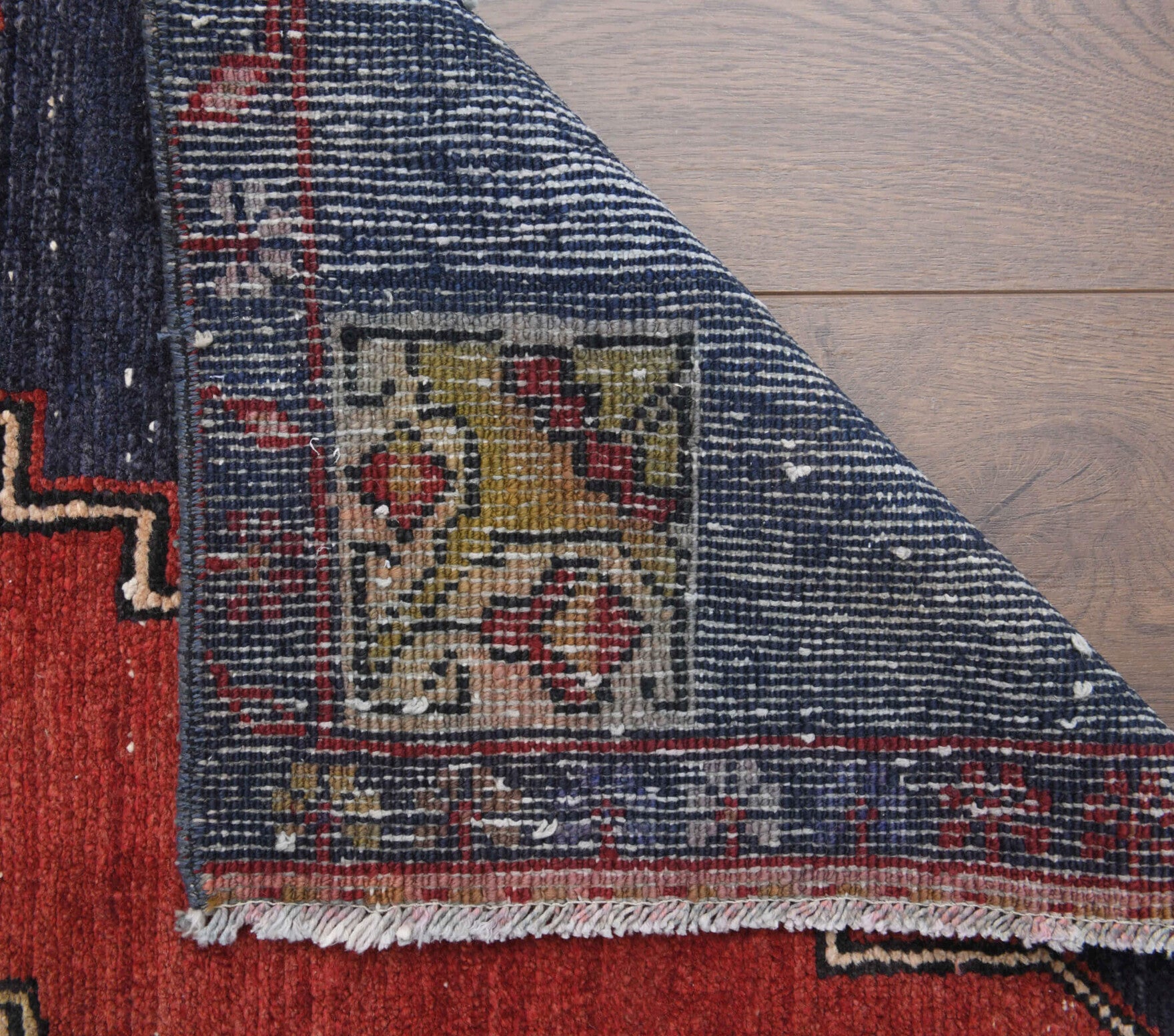 Oriental Vintage Rug - Blue & Red