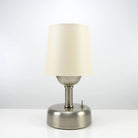8-inch Vintage Silver Cordless LED Table Lamp