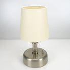 8-inch Vintage Silver Cordless LED Table Lamp