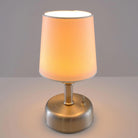 8-inch Vintage Silver Cordless LED Table Lamp