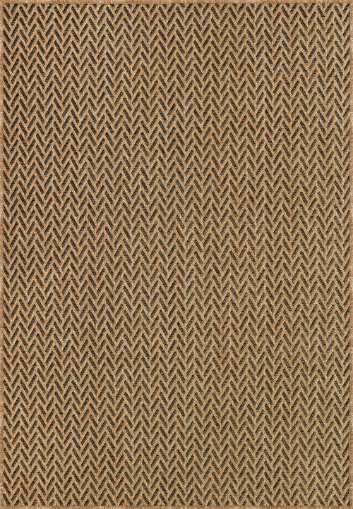 Alfombra Moderna de Espiga con Aspecto de Yute para Interiores/Exteriores